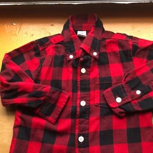 Black and Red Flannel Long Sleeve